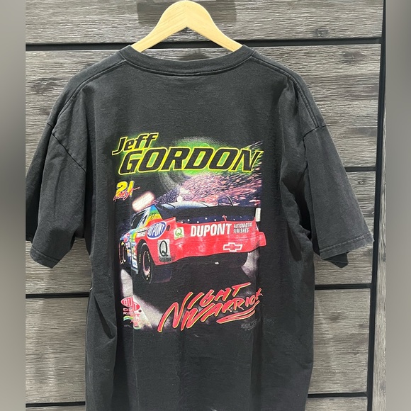 ‼️Authentic Vintage Original Jeff Gordon “Night Warrior” Double Sided T-Shirt 2X - Picture 2 of 6